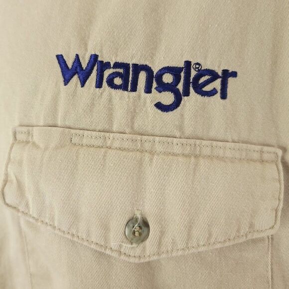 Wrangler Western Shirt Vintage 90s Embroidered Logo Cowboy Mens Size XL - Picture 2 of 5